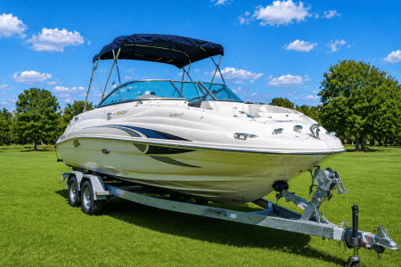 2003 Sea Ray 220 Sun Deck with 5.0L V8 MPI Mercruiser and Bravo 3 Gearbox : Duel Prop